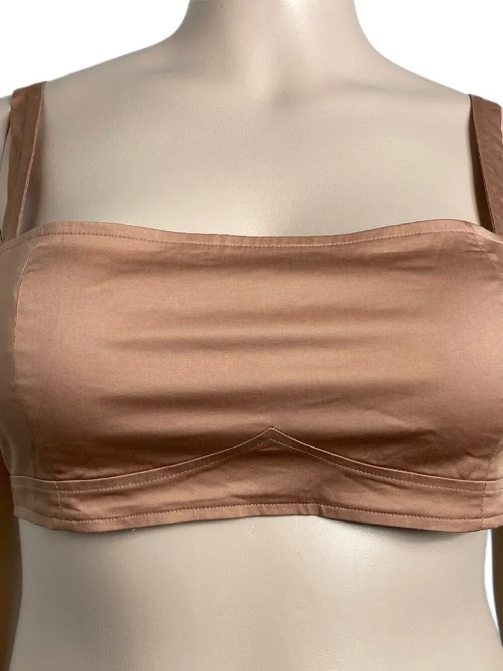 Danielle Bernstein Straight Neck Bralette Crop Top Size 12